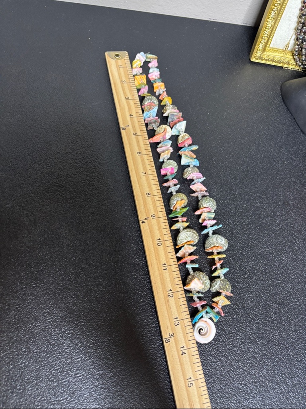 Colorful Shell Beach Lei Beaded Boho Coastal Necklace - Picture 7 of 7